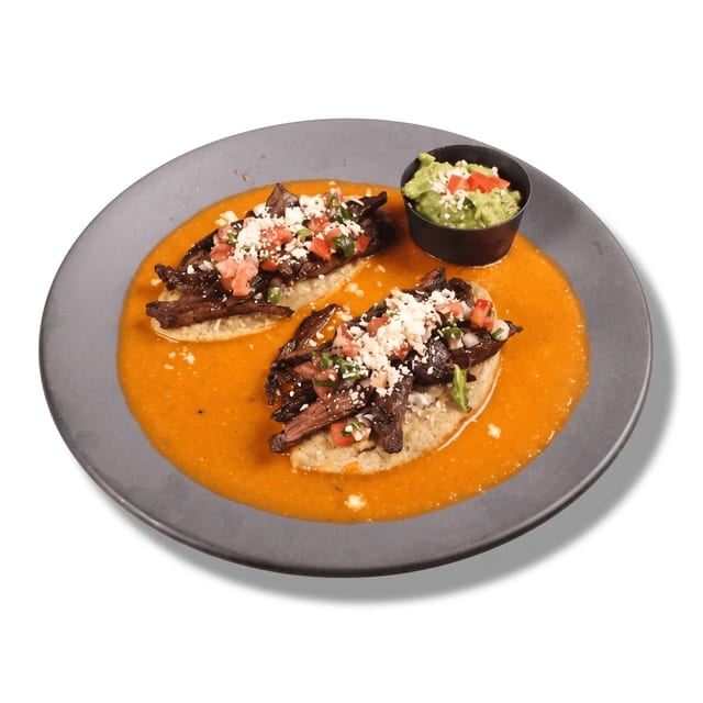 Tlacoyos Adelita with Arrachera.